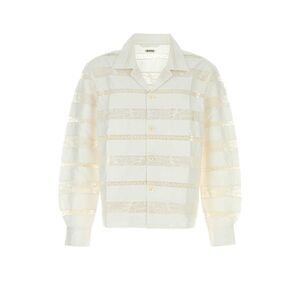 BODE Men's Striped Lace Shirt Men WHITE Shirts